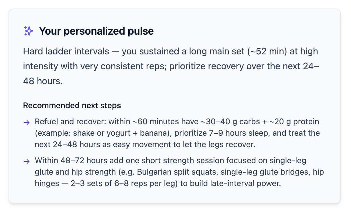 Lasso personal activity pulse card